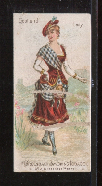 N407 Marburg Greenback Smoking Tobacco National Costumes Scotland Lady