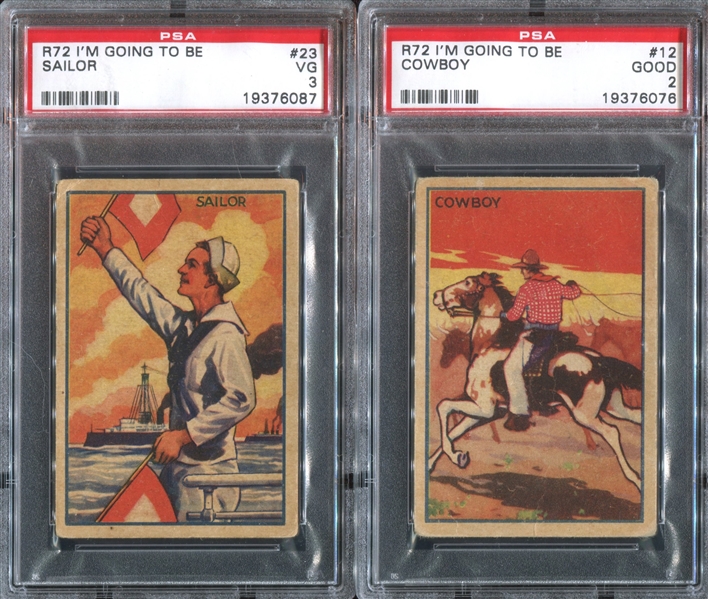 R72 Schutter-Johnson I'm Going to Be Lot of (5) PSA-Graded Cards