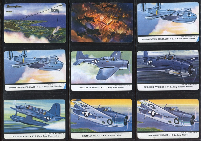 R112 Card-O Airplanes and Battleships Lot of (107) From Various Sets