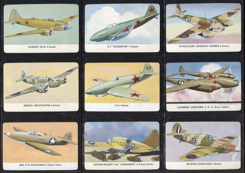 R112 Card-O Airplanes and Battleships Lot of (107) From Various Sets