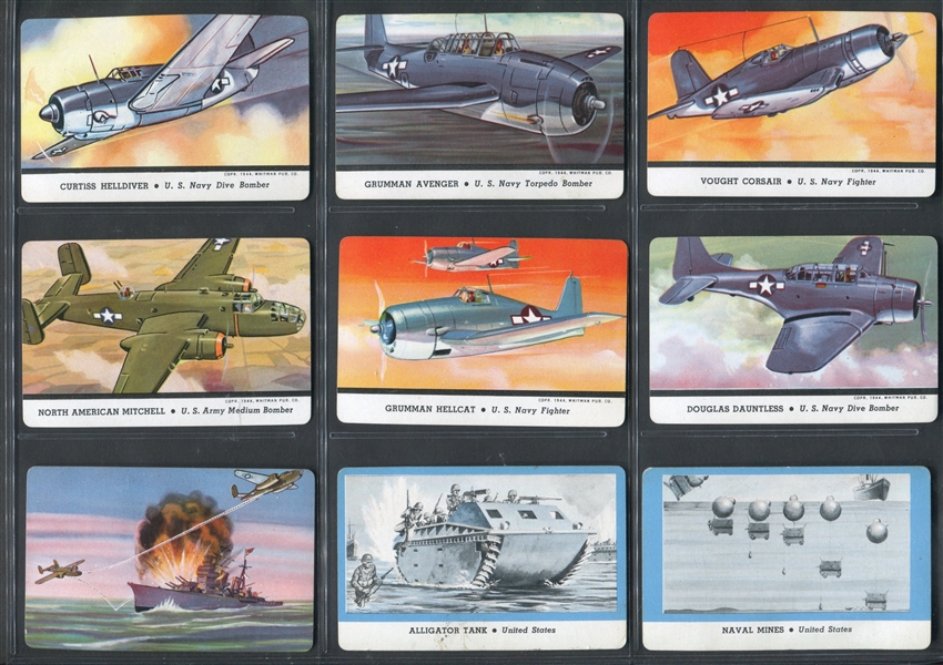 R112 Card-O Airplanes and Battleships Lot of (107) From Various Sets