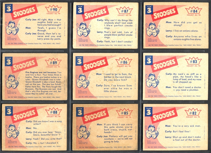 1959 Fleer Three Stooges Complete Set of (96) Cards