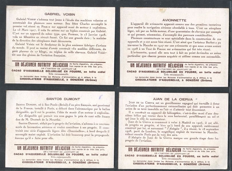 1930's French Aviation Complete Set of (12) Cards