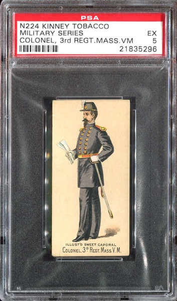 N224 Kinney Military Colonel, 3rd Regt. Mass V.M. PSA5 EX