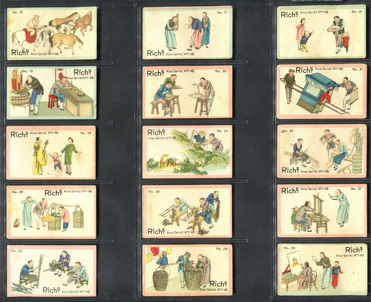 1910's Rich's Chinese Trades Complete Set of (48) Cards