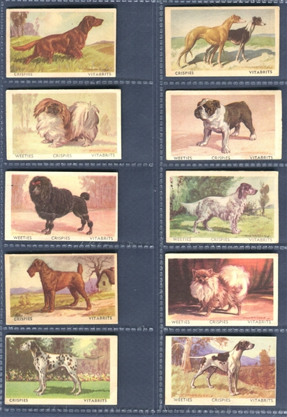 1949 Vita-Brits (Nabisco Australia) Complete Set of (36) Favourite Dogs Cards