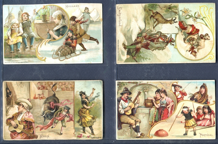 K4 Arbuckle Coffee History of Sports and Pastimes Near Set (43/50) Cards