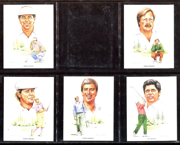 1991 Imperial (UK) American Golfers Complete Set of (20) With PSA-Graded