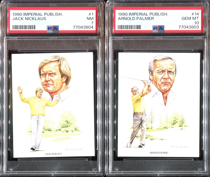 1991 Imperial (UK) American Golfers Complete Set of (20) With PSA-Graded