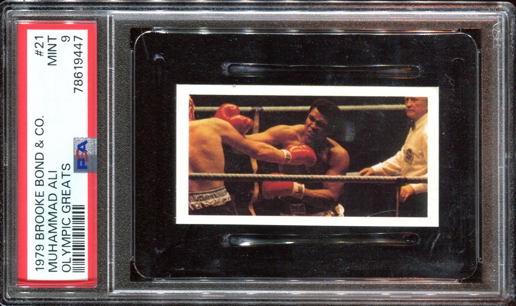 1979 Brooke Bond Olympic Greats #21 Muhammad Ali PSA9 Mint