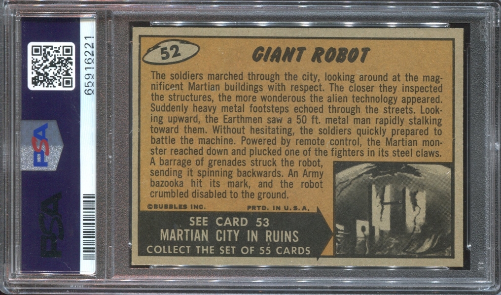 1962 Topps Mars Attacks #52 Giant Robot PSA7 NM