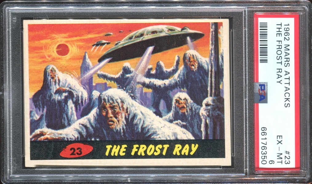 1962 Topps Mars Attacks #23 The Frost Ray PSA6 EX-MT