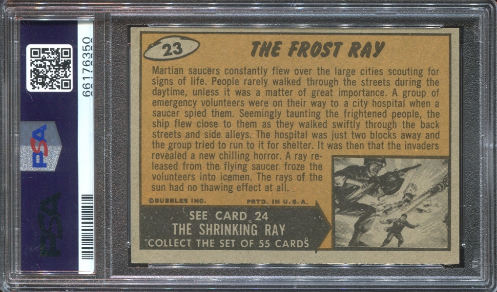 1962 Topps Mars Attacks #23 The Frost Ray PSA6 EX-MT