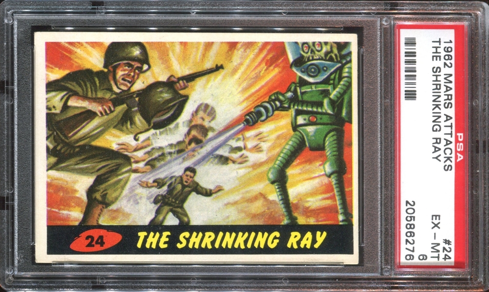 1962 Topps Mars Attacks #24 The Shrinking Ray PSA6 EX-MT
