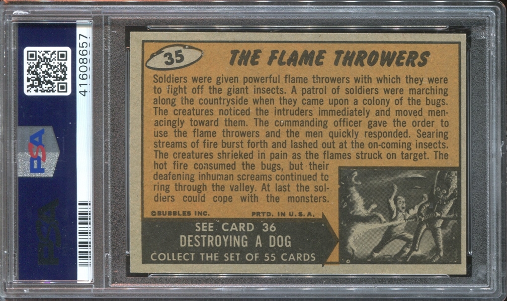 1962 Topps Mars Attacks #35 The Flame Throwers PSA6 EX-MT