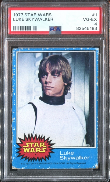 1977 Topps Star Wars #1 Luke Skywalker PSA4 VG-EX