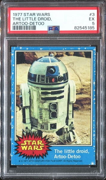 1977 Topps Star Wars #3 The Little Droid, Artoo-Detoo PSA5 EX