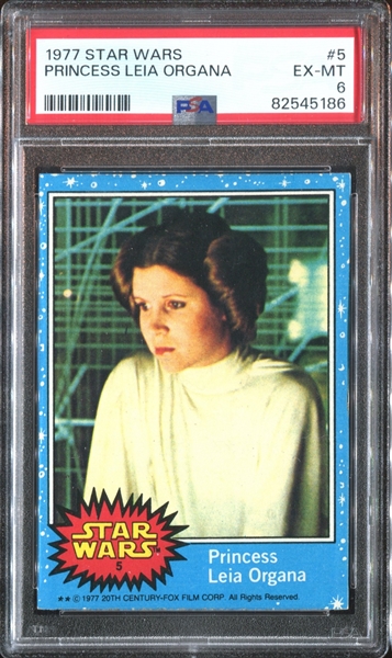 1977 Topps Star Wars #5 Princess Leia Organa PSA6 EX-MT