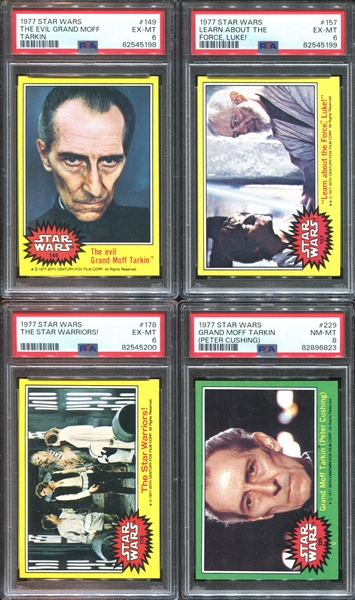1977 Topps Star Wars Large Lot of (35) PSA-Graded Cards with (7) PSA8's