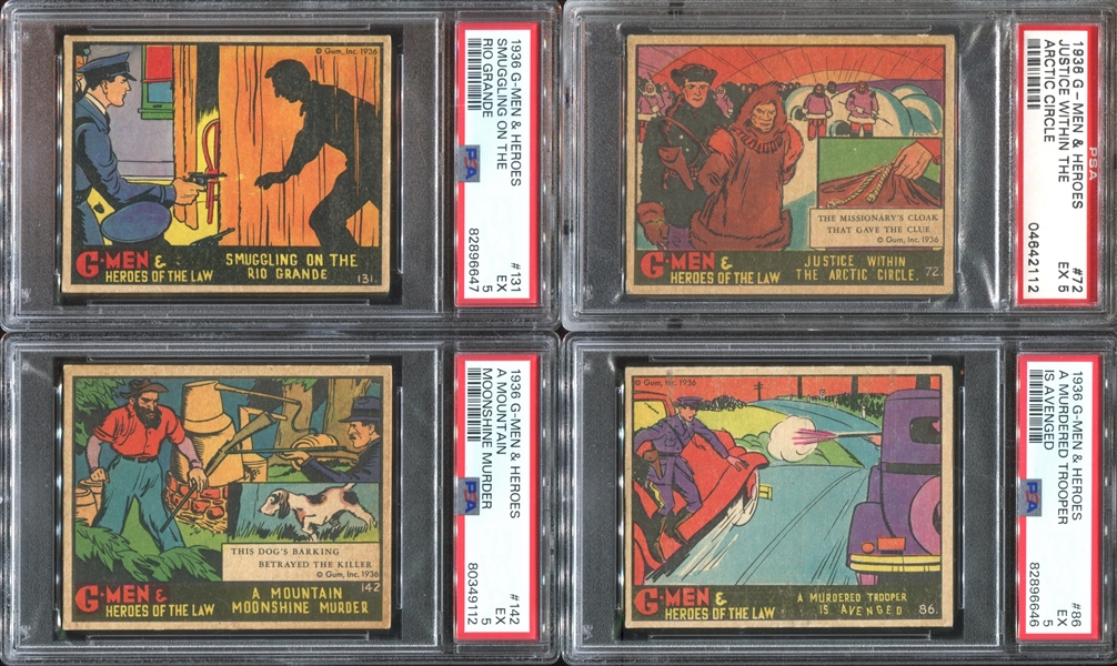 R60 Gum Inc G-Men and Heroes of the Law Lot of (21) PSA-Graded Cards