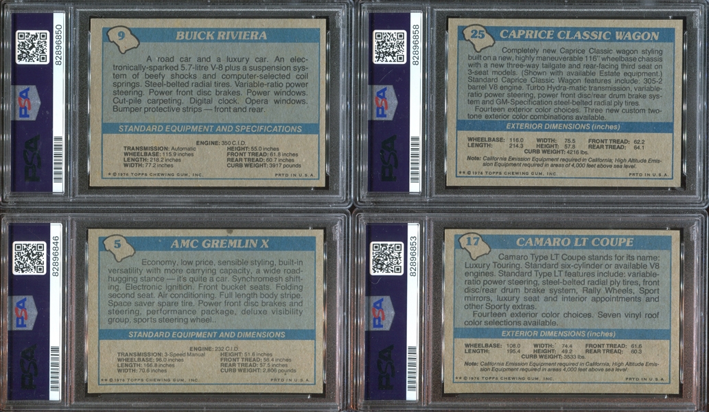 1977 Topps Autos of '77 Lot of (15) PSA-Graded Cards