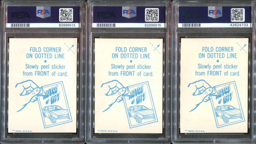1977 Topps Autos of '77 Lot of (14) PSA-Graded Stickers