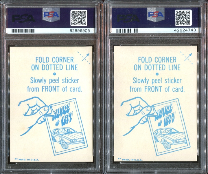 1977 Topps Autos of '77 Lot of (14) PSA-Graded Stickers