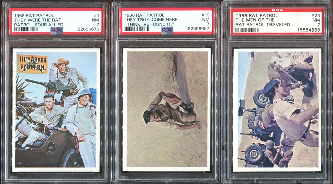 1966 Topps Rat Patrol Lot of (15) PSA-Graded Cards
