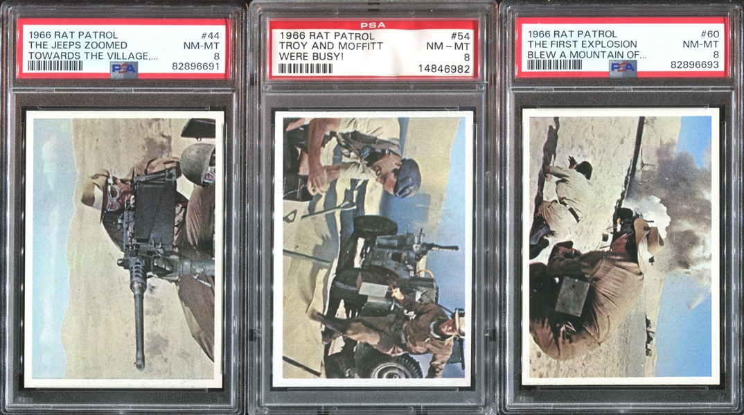 1966 Topps Rat Patrol Lot of (15) PSA-Graded Cards