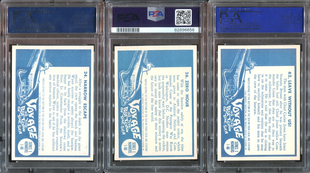 1967 Voyage to the Bottom of the Sea Lot of (8) PSA-Graded Cards