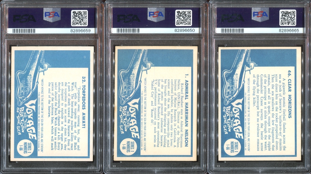 1967 Voyage to the Bottom of the Sea Lot of (8) PSA-Graded Cards