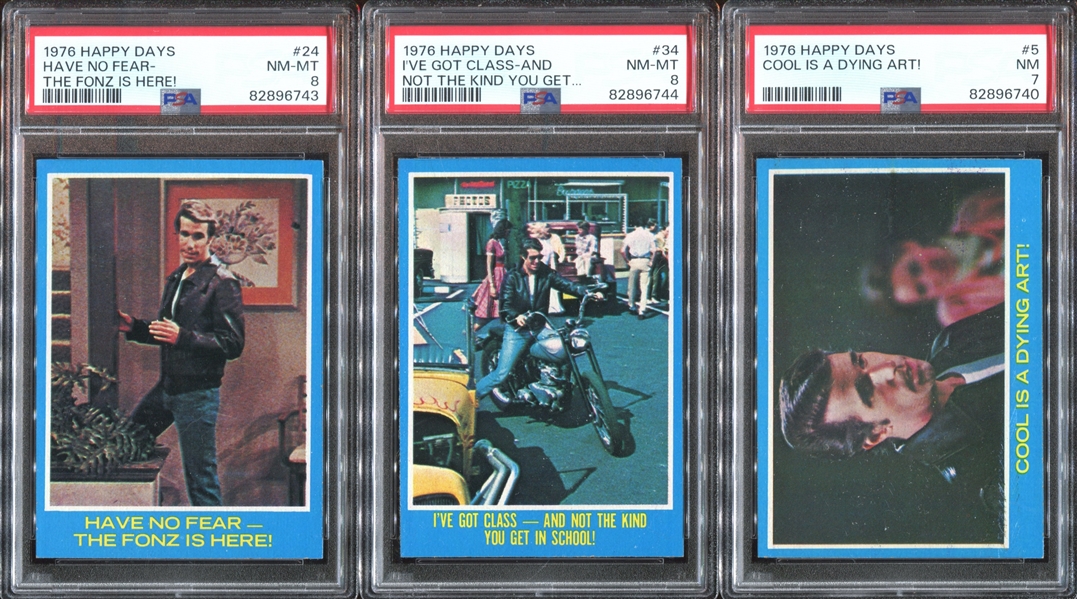 1976 Topps Happy Days Lot of (10) PSA-Graded Cards
