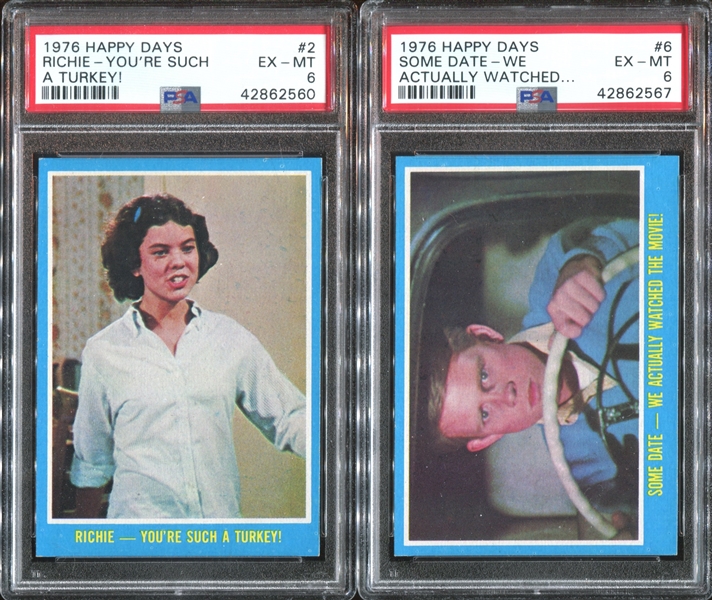1976 Topps Happy Days Lot of (10) PSA-Graded Cards