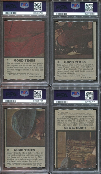 1975 Topps Good Times Lot of (12) PSA-Graded Cards