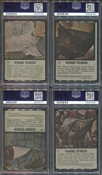 1975 Topps Good Times Lot of (12) PSA-Graded Cards