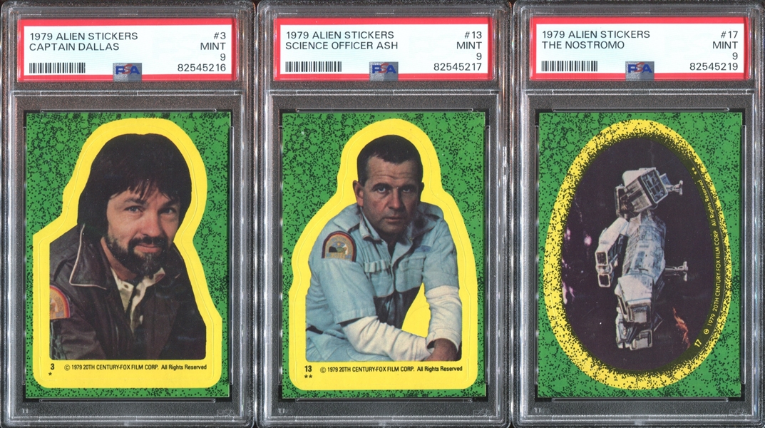 1979 Topps Alien Stickers Lot of (6) PSA-Graded Cards