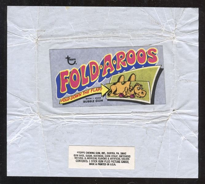 1960's Topps Fold-A-Roos Test Wrapper