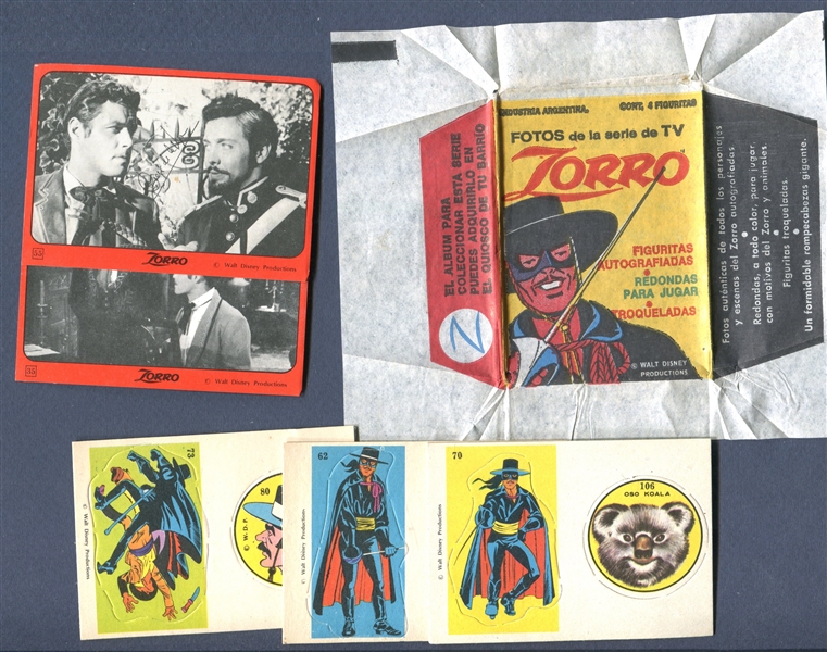 1958 Argentina Zorro Unopened/Opened Pack Lot of (70+) Packs