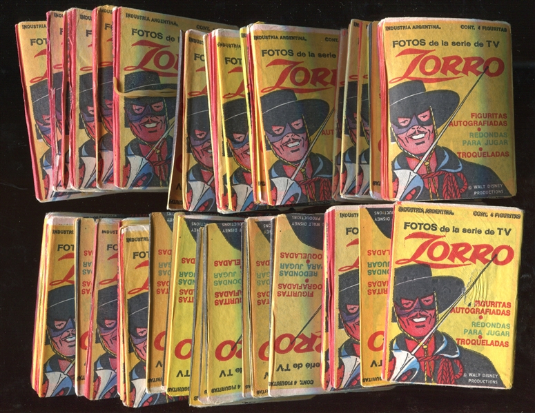 1958 Argentina Zorro Unopened/Opened Pack Lot of (70+) Packs