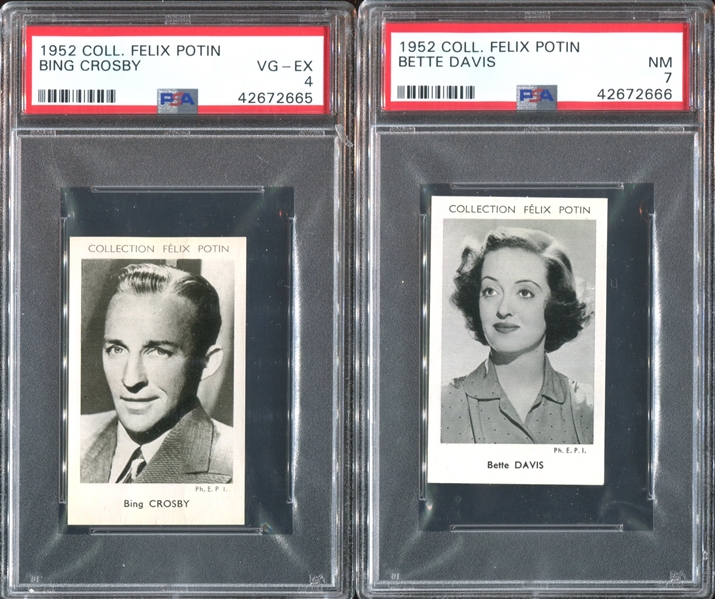 1951 Felix Potin White Border Stars Lot of (2) PSA-Graded Cards