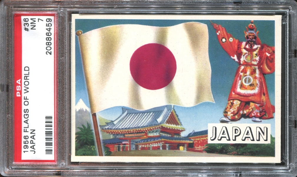 1956 Topps Flags of the World #36 Japan PSA7 NM