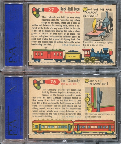 1955 Topps Rails and Sails Lot of (11) PSA-Graded Cards