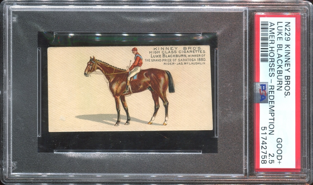N229 Kinney American Horses (Redemption Back) Luke Blackburn PSA2.5 Good+