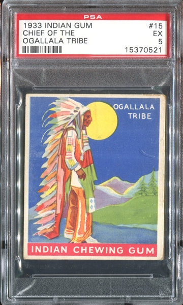 R73 Goudey Indian Gum #15 Chief of the Ogallala Tribe PSA5 EX