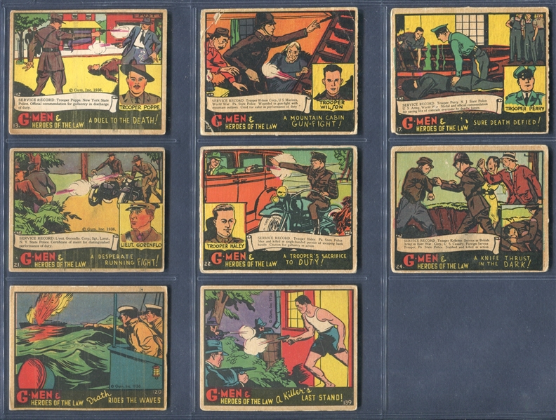 Mixed R Detective and G-Men Lot of (19) Cards