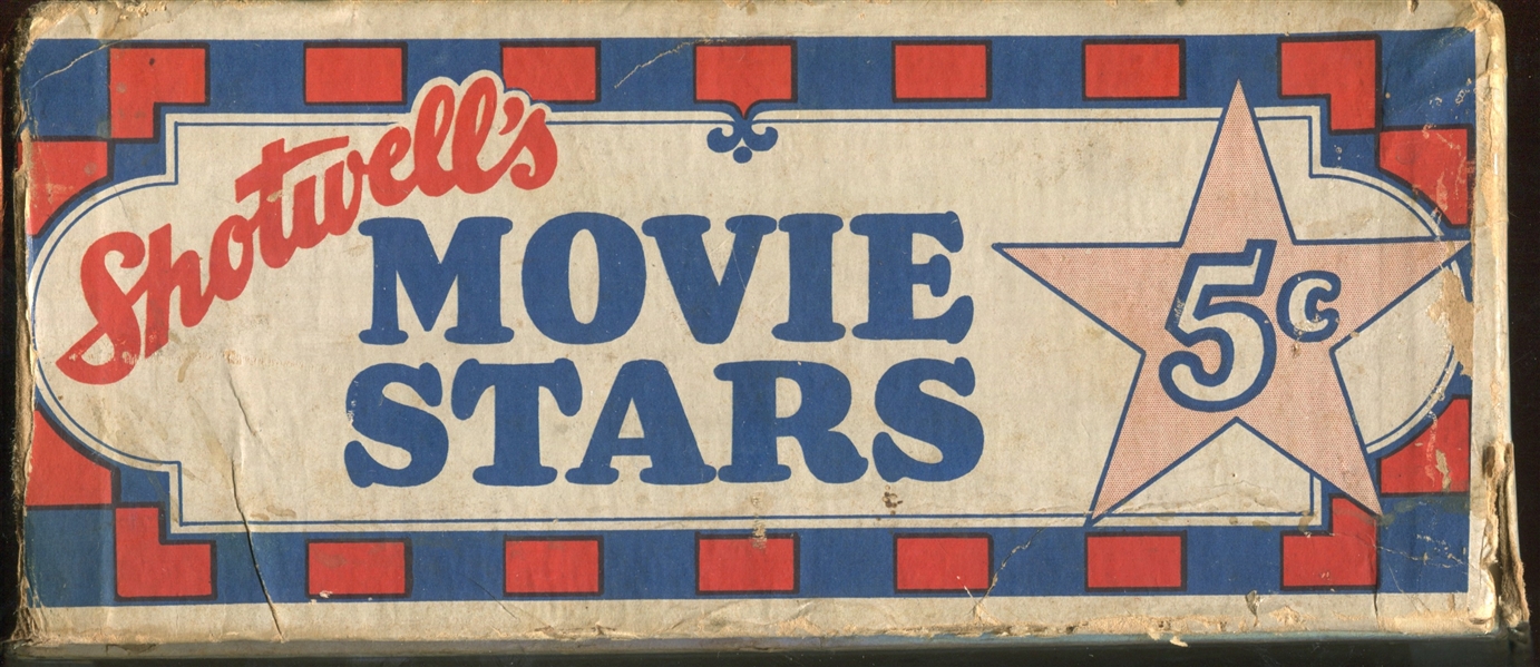 Fantastic 1920's Shotwell Movie Stars Candy Box