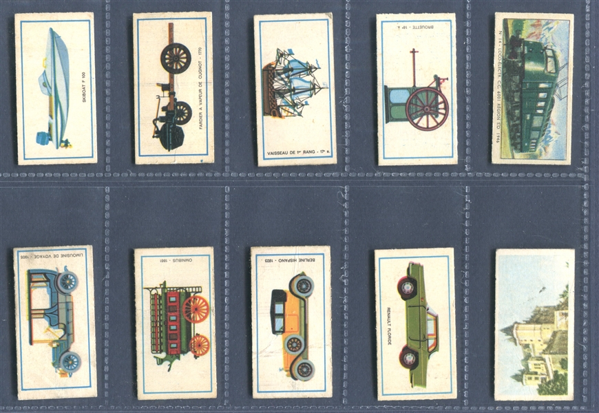 1950's French Weight Machine Card Lot of (17) From Multiple Sets with Notre Dame