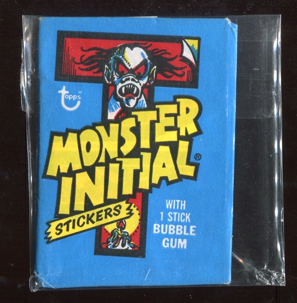 1974 Topps Monster Initial Unopened Wax Pack