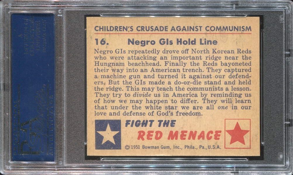 1951 Bowman Red Menace Lot of (4) PSA7 NM Graded Cards