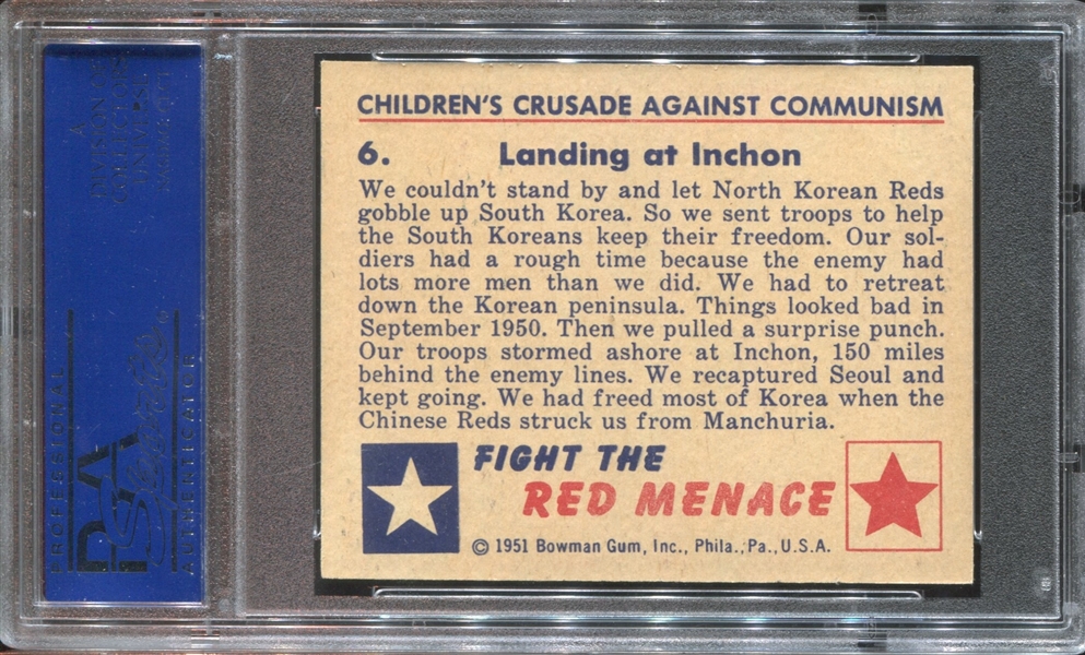 1951 Bowman Red Menace Lot of (4) PSA7 NM Graded Cards